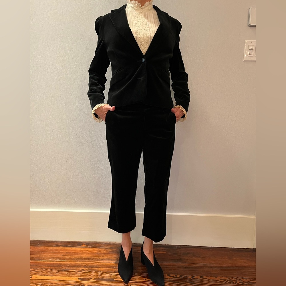 Juicy Couture black velvet jacket & pants
